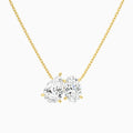 Toi Et Moi Pear and Oval Lab Grown Diamond Necklace