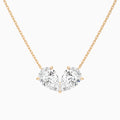 Toi Et Moi Double Inverted Pear Lab Grown Diamond Necklace