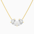 Toi Et Moi Double Inverted Pear Lab Grown Diamond Necklace