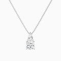 Toi Et Moi Pear and Cushion Lab Grown Diamond Necklace