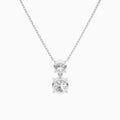 Duo Drop Round Lab Grown Diamond Necklace