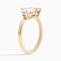Toi Et Moi Pear and Pear Diamond Engagement Ring In 14K Rose Gold, Angle View