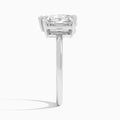 Toi Et Moi Radiant and Pear Diamond Engagement Ring In 14K White Gold, Side View