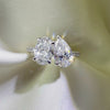 Oval and pear cut Toi et Moi ring, pavé diamond engagement ring, two-stone custom bridal jewelry, luxury diamond wedding ring.