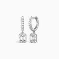 Emerald Luxe Drop Huggie Hoop Earrings