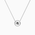 Product Video for Bezel Solitaire Round Lab Grown Diamond Necklace In 18K White Gold