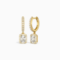 Radiant Luxe Drop Huggie Hoop Earrings