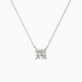 Asscher Solitaire Diamond Necklace