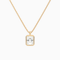 Product Video for Bezel Solitaire Radiant Lab Grown Diamond Pendant Necklace In 14K Rose Gold