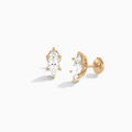 Marquise Solitaire 6-Prong Diamond Stud Earrings
