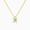 Product Video for Emerald Solitaire Lab Grown Diamond Pendant Necklace In 18K Yellow Gold