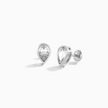 Pear Bezel Solitaire Diamond Stud Earrings