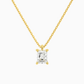 Product Video for Radiant Solitaire Lab Grown Diamond Pendant Necklace In 18K Yellow Gold