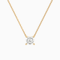 Product Video for Asscher Solitaire Lab Grown Diamond Necklace In 14K Rose Gold