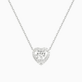 Product Video for Heart Halo Lab Grown Diamond Necklace In 18K White Gold