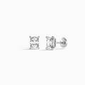 Radiant Solitaire 4-Prong Diamond Stud Earrings