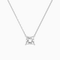 Product Video for Princess Solitaire Lab Grown Diamond Necklace In 18K White Gold