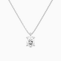 Product Video for Oval Solitaire Lab Grown Diamond Pendant Necklace In 18K White Gold