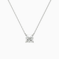 Cushion Solitaire Diamond Necklace