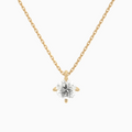 Product Video for Round Solitaire Lab Grown Diamond Pendant Necklace In 14K Rose Gold