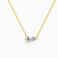 Product Video for Pear Solitaire Lab Grown Diamond Necklace In 14K Yellow Gold