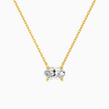 Product Video for Oval Solitaire Lab Grown Diamond Necklace In 18K Yellow Gold