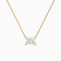 Product Video for Radiant Solitaire Lab Grown Diamond Necklace In 14K Rose Gold