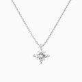 Product Video for Cushion Solitaire Lab Grown Diamond Pendant Necklace In 14K White Gold