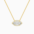 Product Video for Marquise Halo Lab Grown Diamond Necklace In 14K Yellow Gold