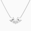 Product Video for Toi Et Moi Double Inverted Pear Lab Grown Diamond Necklace In 14K White Gold