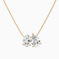 Product Video for Toi Et Moi Oval and Pear Lab Grown Diamond Necklace In 14K Rose Gold