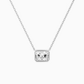 Product Video for Bezel Solitaire Radiant Lab Grown Diamond Necklace In Platinum
