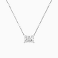 Product Video for Radiant Solitaire Lab Grown Diamond Necklace In 18K White Gold