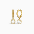 Cushion Luxe Drop Huggie Hoop Earrings