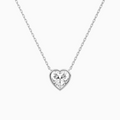 Product Video for Bezel Solitaire Heart Lab Grown Diamond Necklace In Platinum