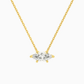 Product Video for Marquise Solitaire Lab Grown Diamond Necklace In 18K Yellow Gold