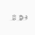 Oval Solitaire 4-Prong Diamond Stud Earrings