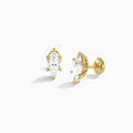 Marquise Solitaire 6-Prong Diamond Stud Earrings