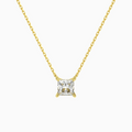 Princess Solitaire Diamond Necklace