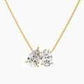 Product Video for Toi Et Moi Pear and Oval Lab Grown Diamond Necklace In 18K Yellow Gold