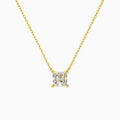 Asscher Solitaire Diamond Necklace