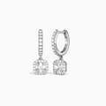 Asscher Luxe Drop Huggie Hoop Earrings