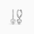 Heart Luxe Drop Huggie Hoop Earrings