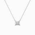 Princess Solitaire Diamond Necklace