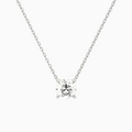 Product Video for Round Solitaire Lab Grown Diamond Necklace In 14K White Gold
