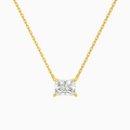 Product Video for Radiant Solitaire Lab Grown Diamond Necklace In 14K Yellow Gold