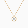 Product Video for Bezel Solitaire Cushion Lab Grown Diamond Pendant Necklace In 14K Rose Gold
