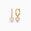 Heart Luxe Drop Huggie Hoop Earrings