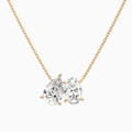 Product Video for Toi Et Moi Pear and Oval Lab Grown Diamond Necklace In 14K Rose Gold