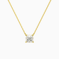 Cushion Solitaire Diamond Necklace